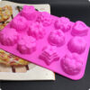 12 patterns jelly mould