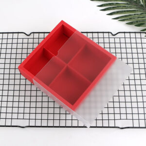 4holes Red Transparent Box