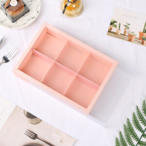 6holes Transparent Pink Box