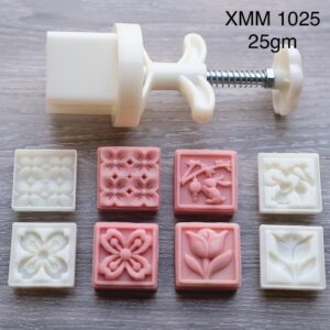 Rabbit flower square mooncake mould